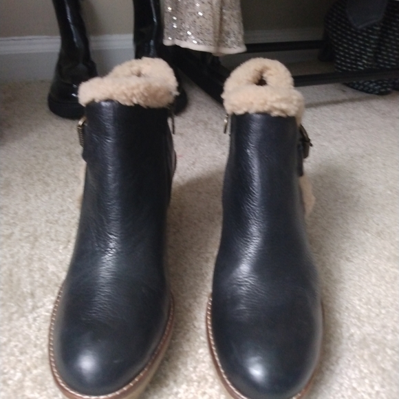 Sam Edelman Black Kayla Wedge Booties 9 - Picture 2 of 5